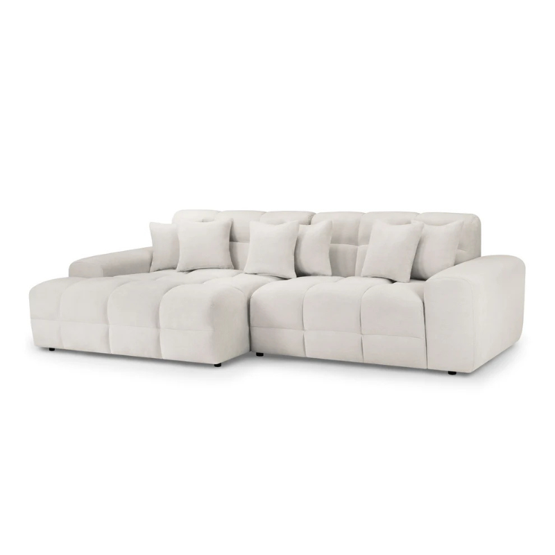 Jacob Left Hand Corner Sofa – Beige | Modern L-Shaped Sofa