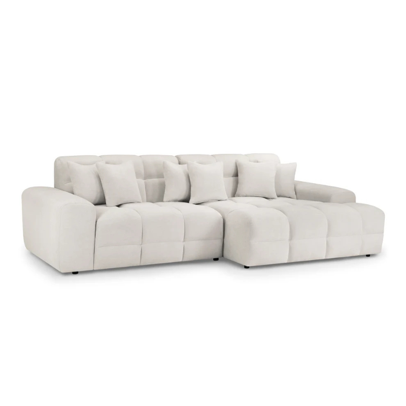 Jacob Right Hand Corner Sofa – Beige | Contemporary L-Shaped Sofa
