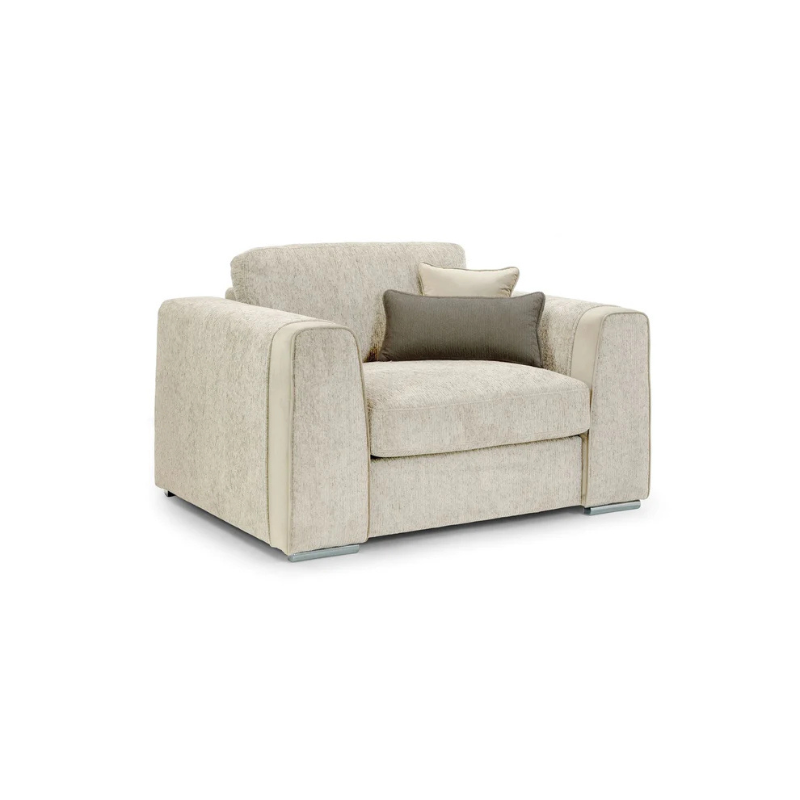 Naples Armchair – Beige | Modern Fabric Accent Chair for Stylish Comfort