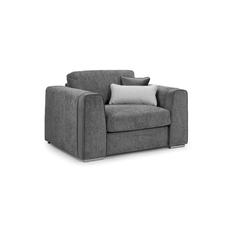 Naples Armchair – Grey | Modern Fabric Accent Chair for Stylish Comfort