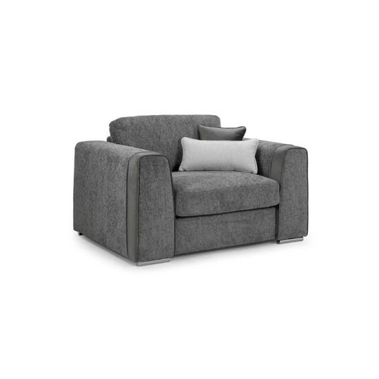Naples Armchair – Grey | Modern Fabric Accent Chair for Stylish Comfort
