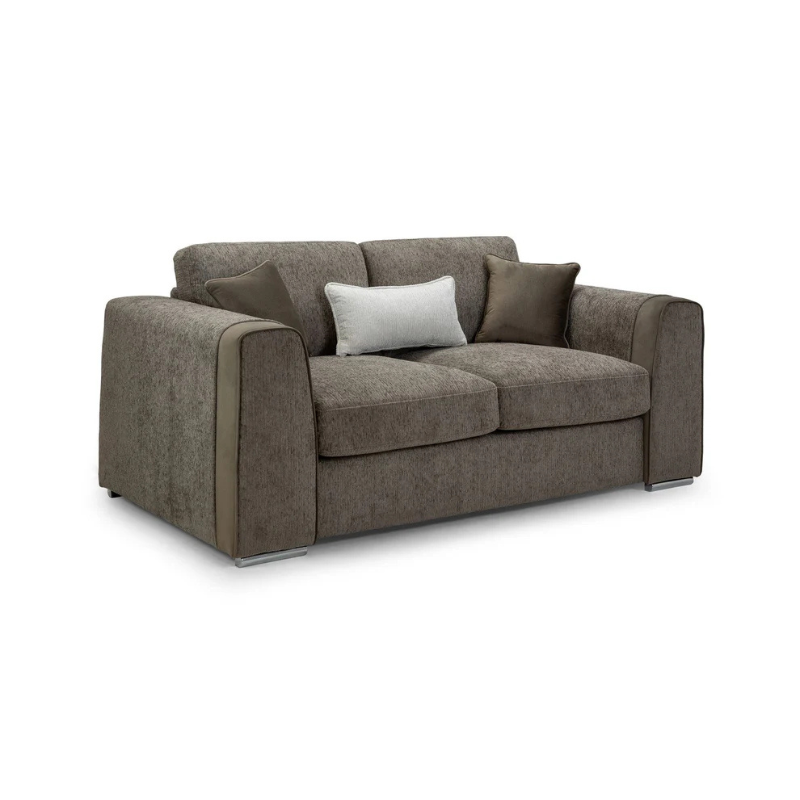 Naples 2 Seater Sofa – Mocha | Modern Fabric Sofa for Compact Living