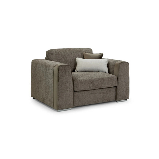 Naples Armchair – Mocha | Modern Fabric Accent Chair for Warm, Cosy Comfort