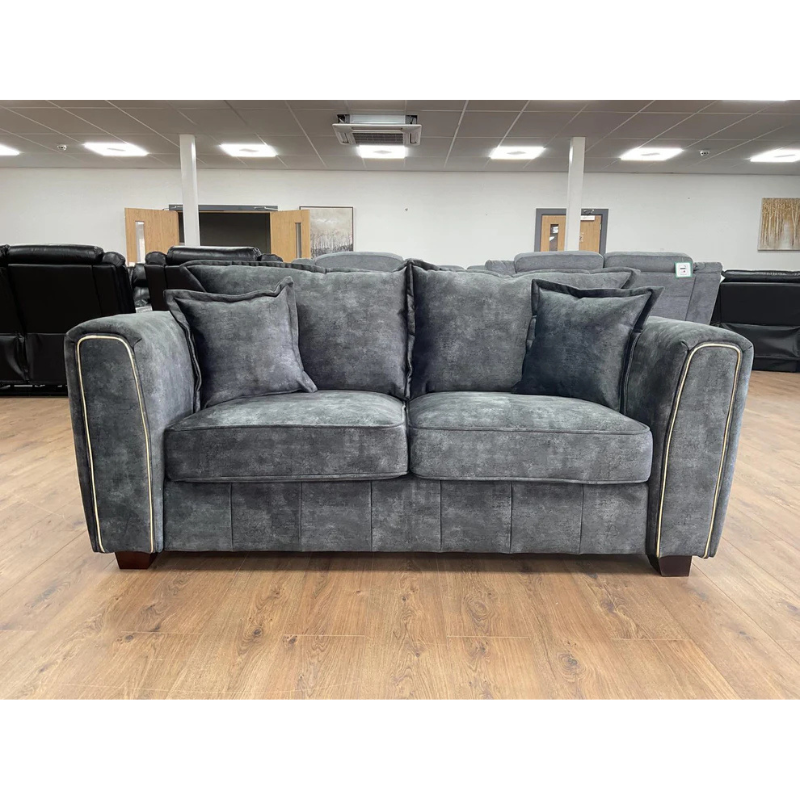 Serena 2 Seater Sofa – Black | Compact & Stylish Sofa for Modern Living Spaces