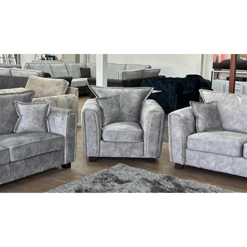 Serena Grey Armchair | Stylish Modern Fabric Armchair for Any Living Room