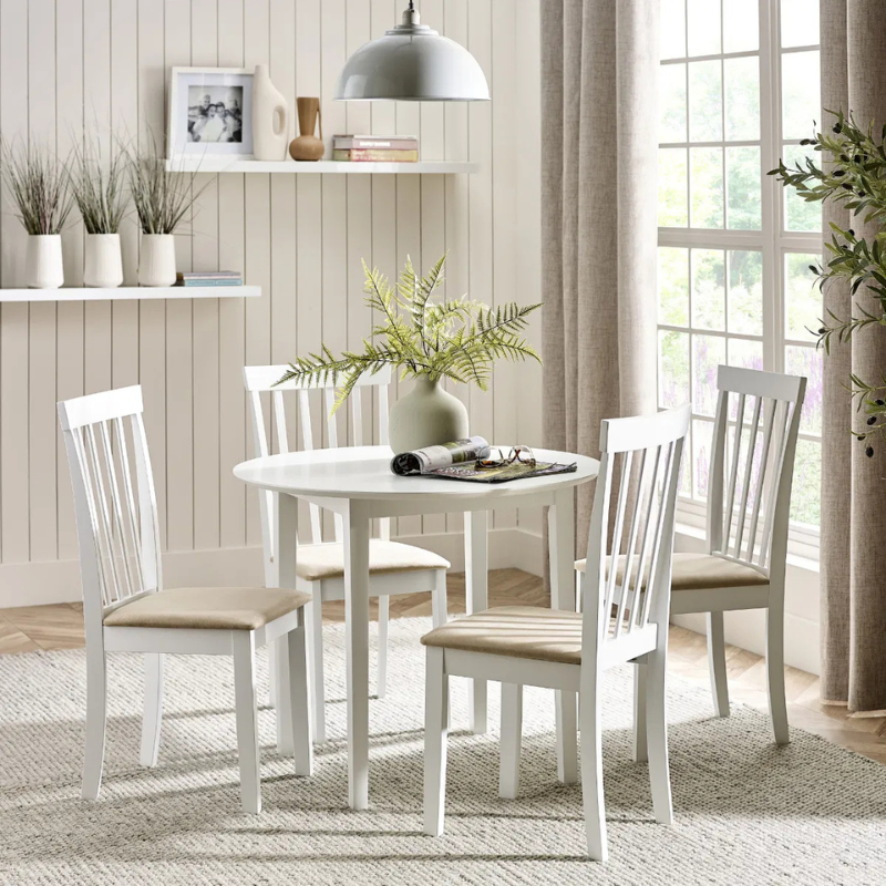 Orwell Dining Set – Solid Oak Dining Table with 4 Chairs in Natural Finish