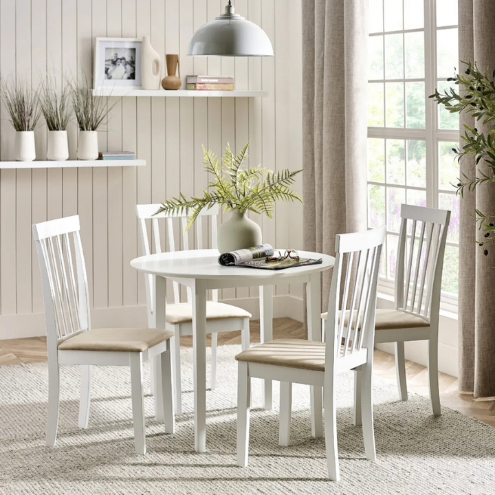 Orwell Dining Set – Solid Oak Dining Table with 4 Chairs in Natural Finish