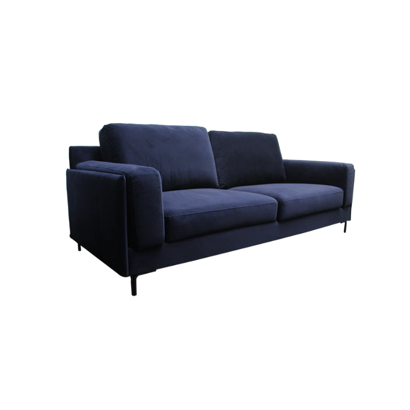 Aubyn 3-Seater Sofa – Dark Blue Velvet | Modern Design