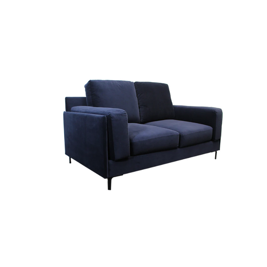 Aubyn 2-Seater Sofa – Dark Blue Velvet | Modern Design