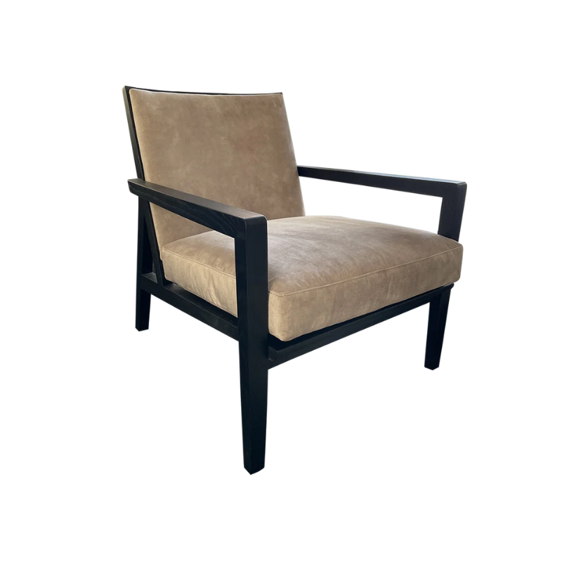 Mischa Armchair – Pebble | Modern Upholstered Accent Chair for Timeless Comfort