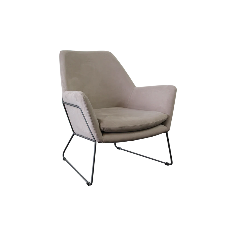 Delilah Armchair – Grey Velvet | Modern Accent Chair with Luxurious Upholstery