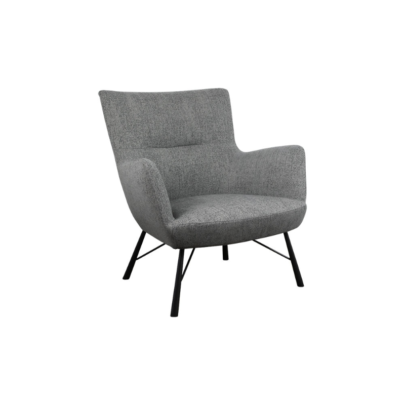 Lawson Armchair – Grey | Modern Fabric Accent Chair for Stylish Interiors
