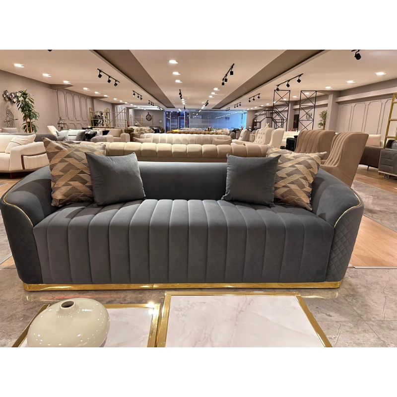 Dubai Grey 3+2+1 Sofa Set | Modern Comfort & Stylish Living Room Suite