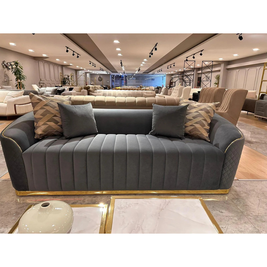 Dubai Grey 3+2+1 Sofa Set | Modern Comfort & Stylish Living Room Suite