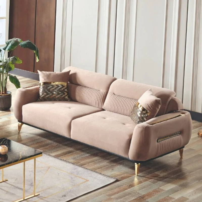 Fiesta Mink 2-Seater Sofa | Elegant Neutral Comfort for Modern Living
