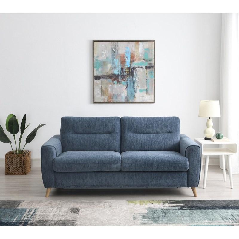 Sofia Blue Sofabed | Modern Fabric Sofa Bed for Guest & Living Spaces
