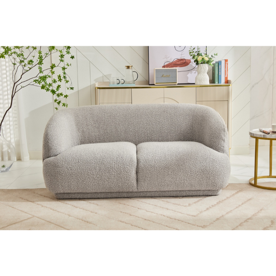 Aria Taupe 2 Seater Sofa | Modern Compact Fabric Sofa