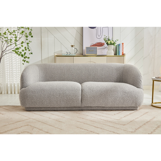 Aria Taupe 3 Seater Sofa | Modern Fabric Sofa for Living Rooms