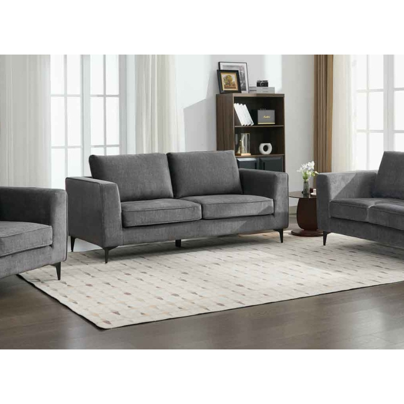 Carmen Graphite 3 Seater Sofa | Modern Fabric Sofa for Contemporary Living