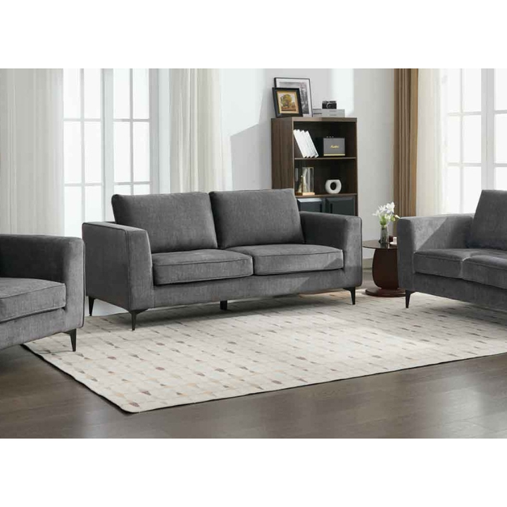 Carmen Graphite 3 Seater Sofa | Modern Fabric Sofa for Contemporary Living