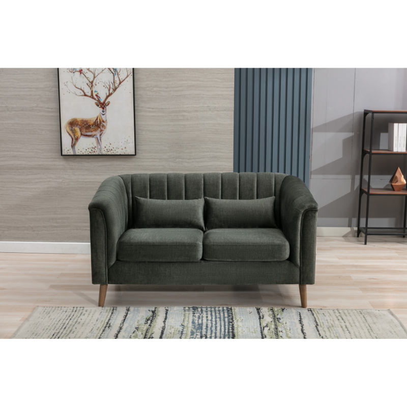 Charlotte Green 2 Seater Sofa | Modern Fabric Sofa