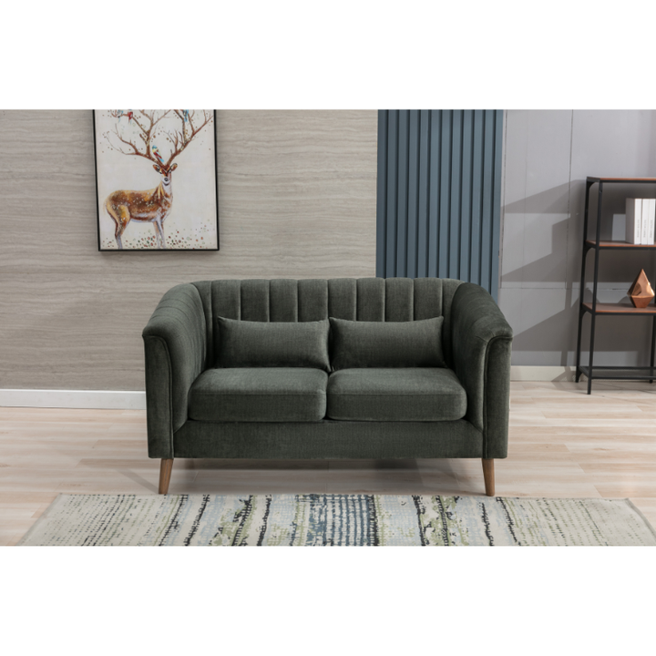 Charlotte Green 2 Seater Sofa | Modern Fabric Sofa