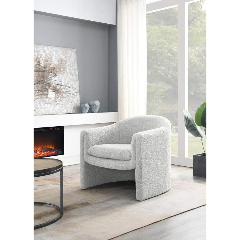 Elodie Cream Accent Chair | Elegant Modern Fabric Armchair