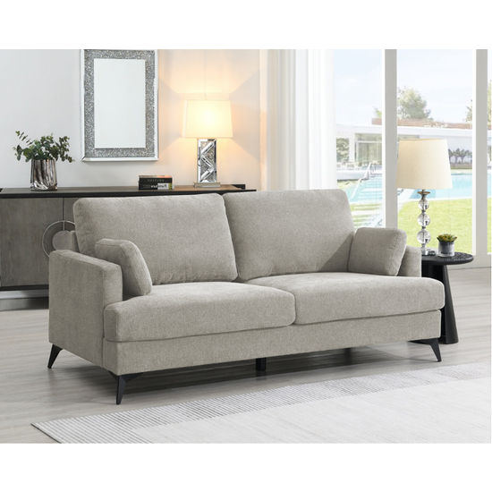 Ernie Grey 3 Seater Sofa | Modern Fabric Sofa for Contemporary Living
