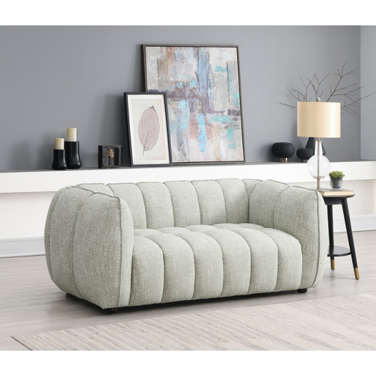 Lilac Pale Green 2 Seater Sofa | Modern Compact Fabric Sofa