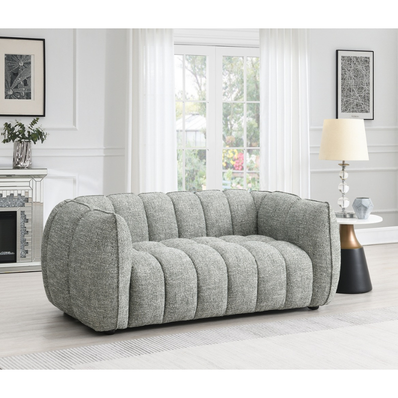 Lilac Winter Moss 2 Seater Sofa | Contemporary Compact Fabric Sofa