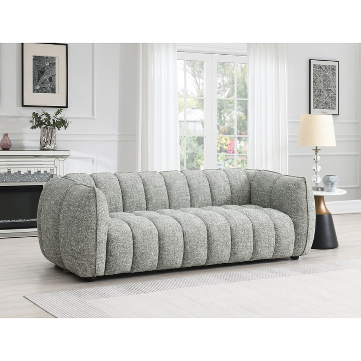 Lilac Winter Moss 3 Seater Sofa | Contemporary Fabric Sofa with Natural Charm