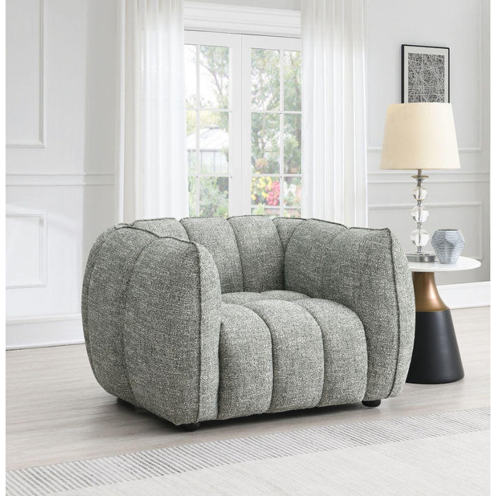 Lilac Winter Moss Armchair | Contemporary Fabric Accent Chair