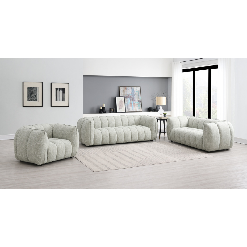 Lilac Pale Green Lifestyle Sofa Set | 3+2+1 Modern Fabric Suite