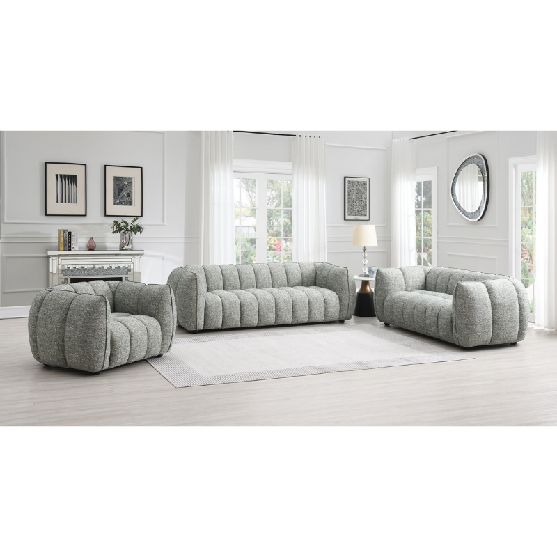 Lilac Winter Moss Lifestyle Sofa Set | 3+2+1 Modern Fabric Suite