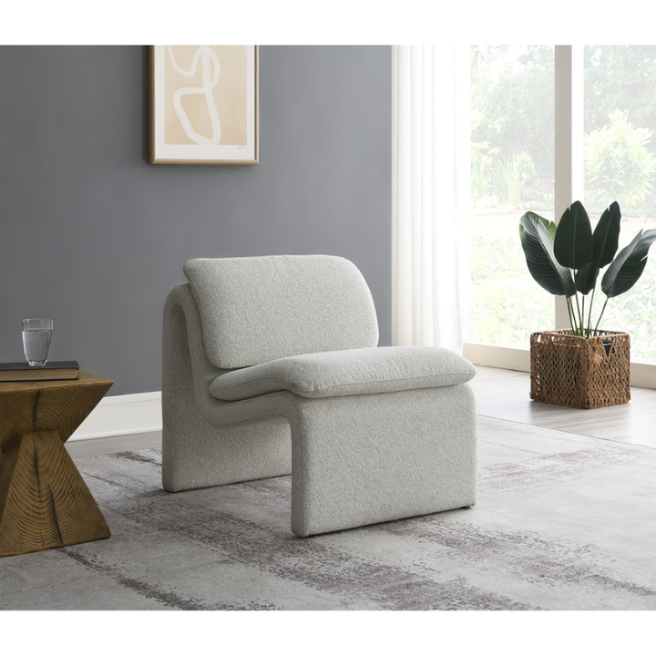 Miami Cream Armchair | Modern Fabric Accent Chair for Stylish Living