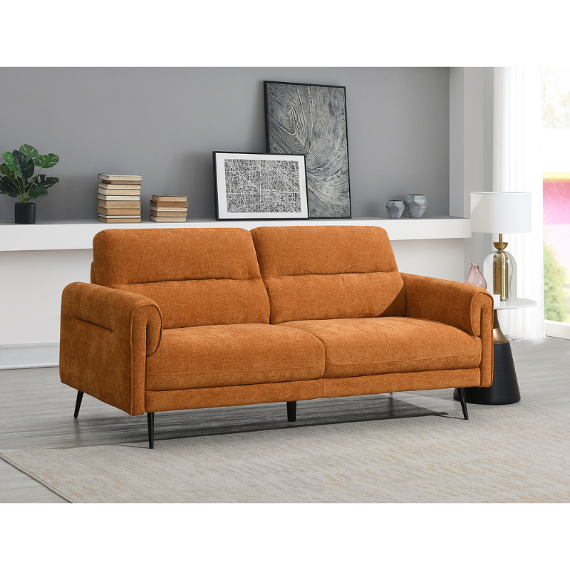 Oakley Gold 3 Seater Sofa | Elegant Modern Fabric Sofa