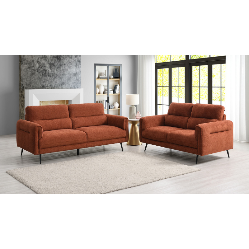 Oakley Rust Lifestyle Sofa Set | 3+2 Modern Fabric Suite