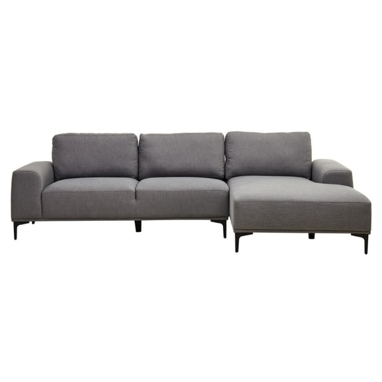 Toulon 3 Seat Grey Fabric Right Chaise Sofa – Modern Comfort & Sophisticated Style | Luxe Living Furniture