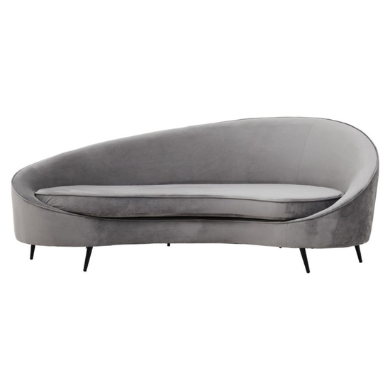Hasina Three Seat Grey Velvet Sofa – Modern Sophistication & Luxurious Comfort | Luxe Living Furniture