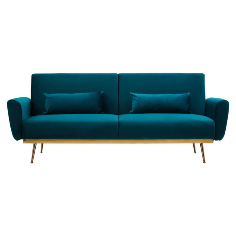 Hatton Green Velvet Sofa Bed – Luxurious Style & Practical Comfort | Luxe Living Furniture