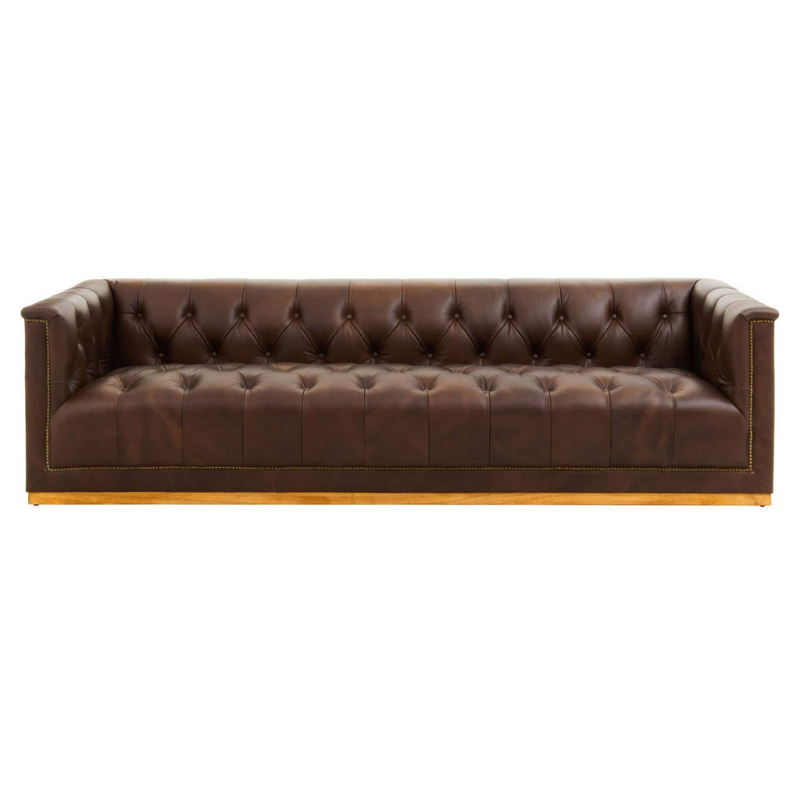 King Three Seater Tufted Leather Sofa – Timeless Elegance & Luxurious Comfort | Luxe Living Furniture