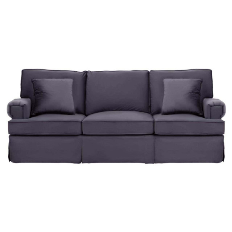 Ralph Three Seat Black Velvet Sofa – Sleek Modern Design & Luxurious Comfort | Luxe Living Furniture