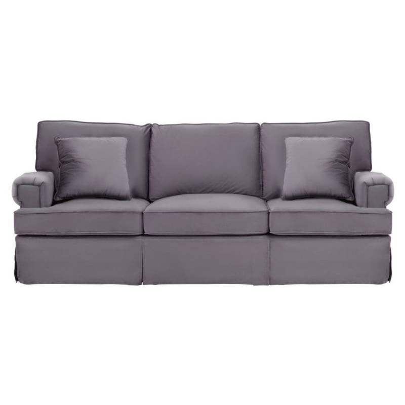 Ralph Three Seat Grey Velvet Sofa – Modern Luxury & Elegant Comfort | Luxe Living Furniture