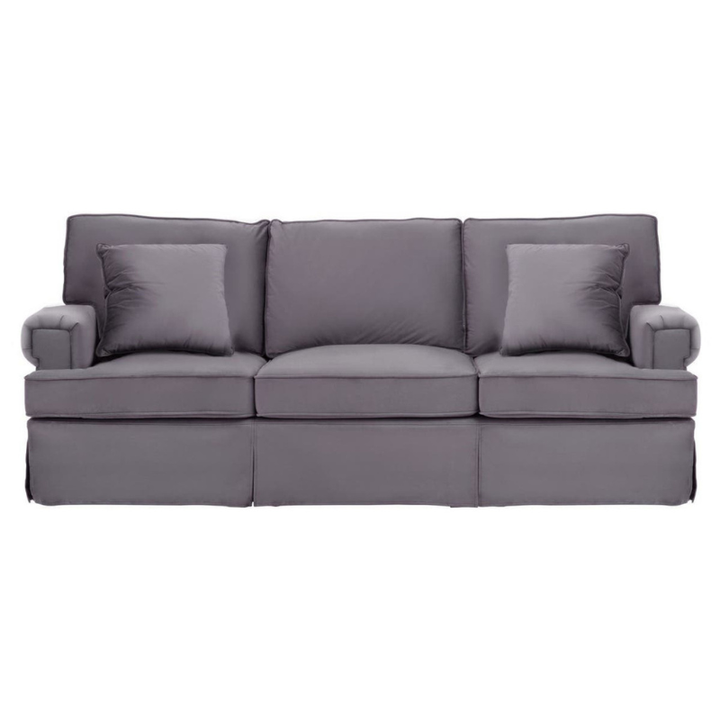 Ralph Three Seat Grey Velvet Sofa – Modern Luxury & Elegant Comfort | Luxe Living Furniture