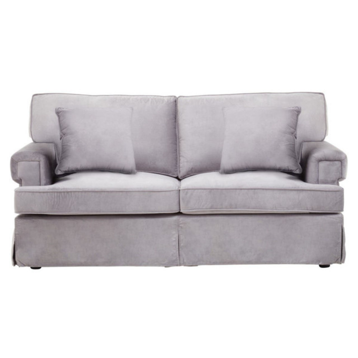 Ralph Two Seat Grey Velvet Sofa – Modern Elegance & Luxurious Comfort | Luxe Living Furniture