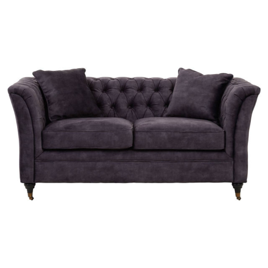 Sabrina Two Seat Grey Velvet Sofa – Modern Elegance & Luxurious Comfort | Luxe Living Furniture