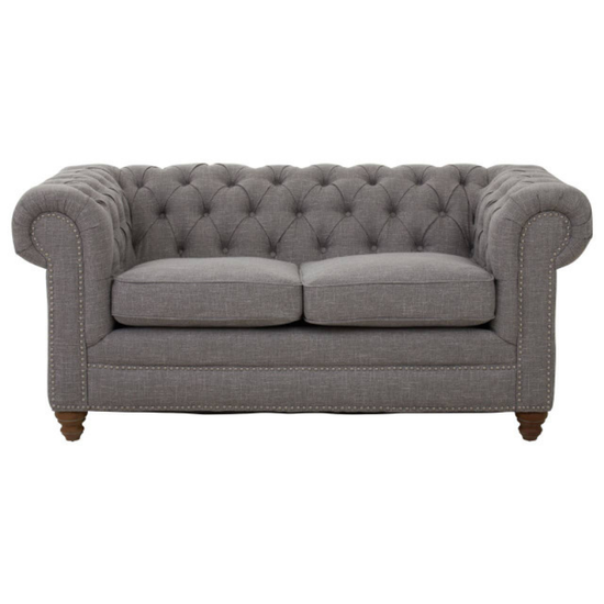 Stella Two Seat Grey Linen Sofa – Modern Style & Everyday Comfort | Luxe Living Furniture