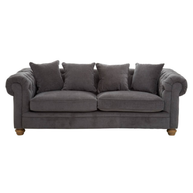 Spencer Three Seat Grey Fabric Sofa – Modern Comfort & Timeless Sophistication | Luxe Living Furniture