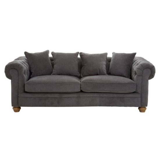 Spencer Three Seat Grey Fabric Sofa – Modern Comfort & Timeless Sophistication | Luxe Living Furniture