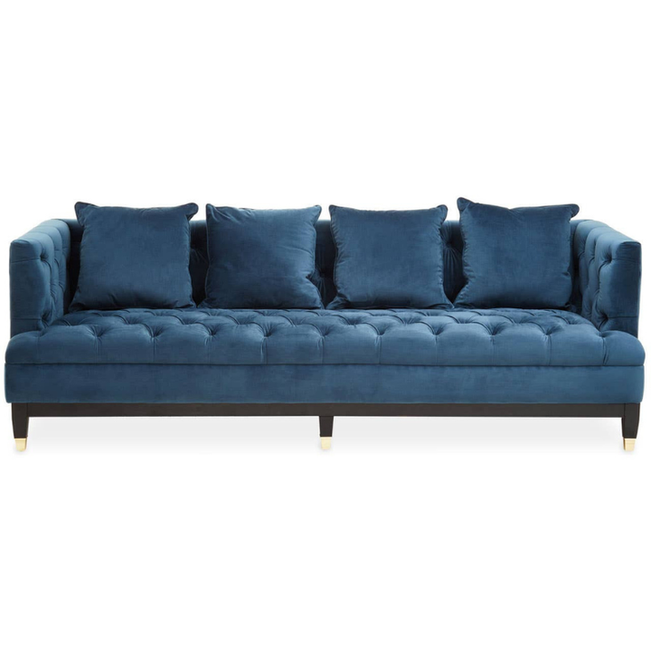 Sefira 3 Seat Navy Fabric Sofa – Modern Comfort & Elegant Style | Luxe Living Furniture